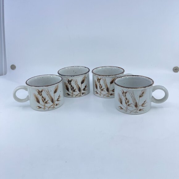 vintage stonehenge midwinter "wild oats" pattern cups and saucers set of 4 - Picture 5 of 7